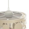 GloboStar® PETAL 203-0067 Μοντέρνο Κρεμαστό Φωτιστικό Καπέλο Μονόφωτο 1 x E27 IP20 Μπεζ Πλαστικό - Μ23.5 x Π23.5 x Υ76cm