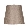 GloboStar® CONEY 203-0073 Μοντέρνο Κρεμαστό Φωτιστικό Καπέλο Μονόφωτο 1 x E27 IP20 Καφέ Ύφασμα - Μ26 x Π26 x Υ25cm