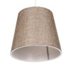 GloboStar® CONEY 203-0073 Μοντέρνο Κρεμαστό Φωτιστικό Καπέλο Μονόφωτο 1 x E27 IP20 Καφέ Ύφασμα - Μ26 x Π26 x Υ25cm