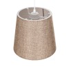 GloboStar® CONEY 203-0073 Μοντέρνο Κρεμαστό Φωτιστικό Καπέλο Μονόφωτο 1 x E27 IP20 Καφέ Ύφασμα - Μ26 x Π26 x Υ25cm