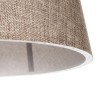 GloboStar® CONEY 203-0073 Μοντέρνο Κρεμαστό Φωτιστικό Καπέλο Μονόφωτο 1 x E27 IP20 Καφέ Ύφασμα - Μ26 x Π26 x Υ25cm