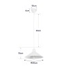 GloboStar® FERRO 203-0085 Μοντέρνο Κρεμαστό Φωτιστικό Καμπάνα Μονόφωτο 1 x E27 IP20 Λευκό Πλαστικό - Μ30 x Π30 x Υ15cm