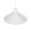 GloboStar® FERRO 203-0085 Μοντέρνο Κρεμαστό Φωτιστικό Καμπάνα Μονόφωτο 1 x E27 IP20 Λευκό Πλαστικό - Μ30 x Π30 x Υ15cm