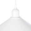GloboStar® FERRO 203-0085 Μοντέρνο Κρεμαστό Φωτιστικό Καμπάνα Μονόφωτο 1 x E27 IP20 Λευκό Πλαστικό - Μ30 x Π30 x Υ15cm