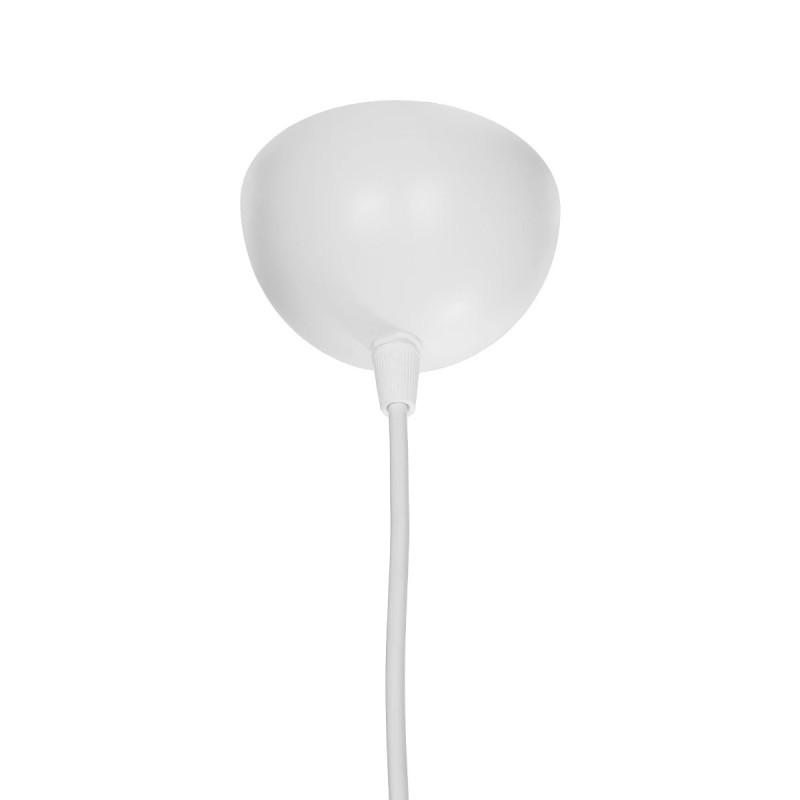 GloboStar® FERRO 203-0085 Μοντέρνο Κρεμαστό Φωτιστικό Καμπάνα Μονόφωτο 1 x E27 IP20 Λευκό Πλαστικό - Μ30 x Π30 x Υ15cm