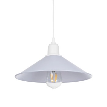 GLOBOSTAR® FERRO 203-0087 Μοντέρνο Κρεμαστό Φωτιστικό Οροφής με Ντουί 1 x E27 AC 220-240V IP20 - Λευκό - Μ30 x Π30 x Υ15cm