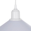 GloboStar® FERRO 203-0087 Μοντέρνο Κρεμαστό Φωτιστικό Καμπάνα Μονόφωτο 1 x E27 IP20 Λευκό Πλαστικό - Μ30 x Π30 x Υ15cm