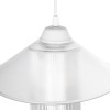 GloboStar® PROMO 203-0088 Μοντέρνο Κρεμαστό Φωτιστικό Καμπάνα Μονόφωτο 1 x E27 IP20 Λευκό Πλαστικό - Μ25.5 x Π25.5 x Υ20cm