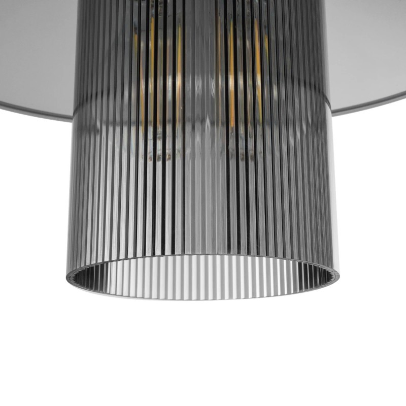 GloboStar® PROMO 203-0089 Μοντέρνο Κρεμαστό Φωτιστικό Καμπάνα Μονόφωτο 1 x E27 IP20 Μαύρο Πλαστικό - Μ25.5 x Π25.5 x Υ20cm