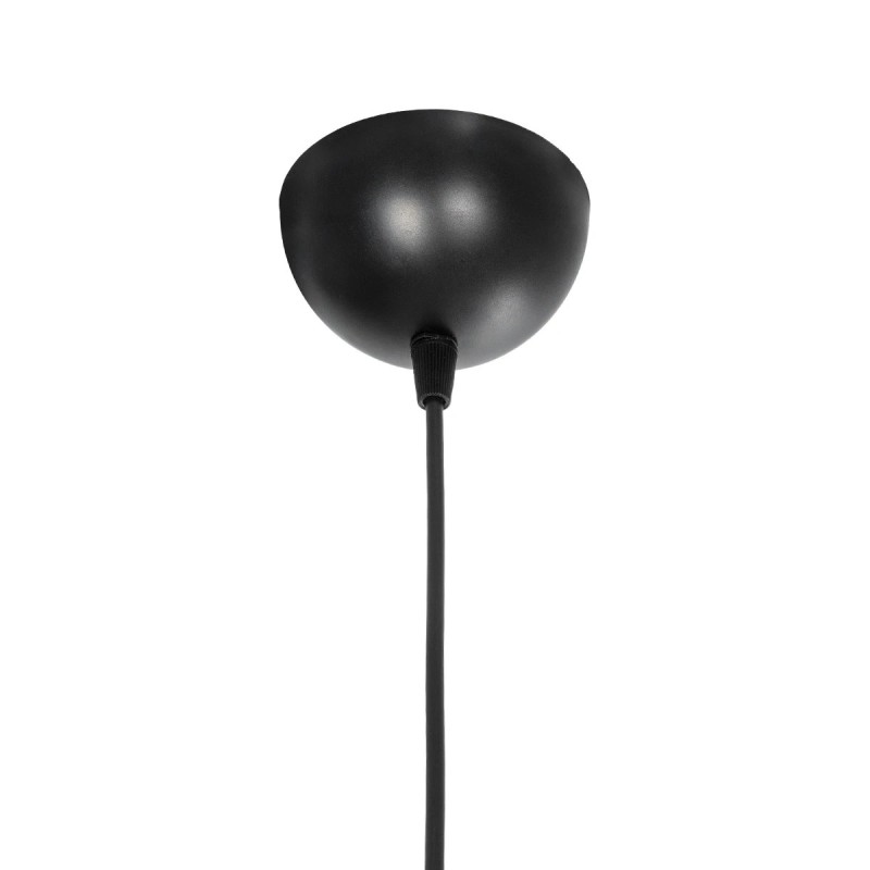 GloboStar® PROMO 203-0089 Μοντέρνο Κρεμαστό Φωτιστικό Καμπάνα Μονόφωτο 1 x E27 IP20 Μαύρο Πλαστικό - Μ25.5 x Π25.5 x Υ20cm