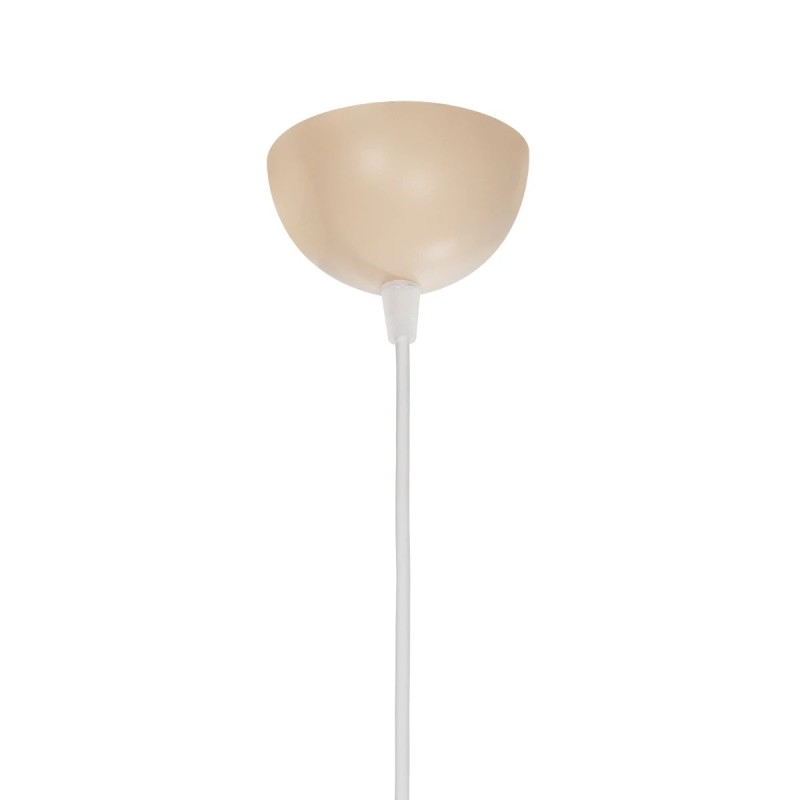 GloboStar® JUTE 203-0092 Μοντέρνο Κρεμαστό Φωτιστικό Σχοινί Μονόφωτο 1 x E27 IP20 Μπεζ Μεταλλό με Μπεζ Σχοινί - Μ30 x Π30 x Υ23cm