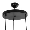 GloboStar® CAGE 203-0097 Vintage Κρεμαστό Φωτιστικό Καμπάνα Τρίφωτο 3 x E27 IP20 Μαύρο Μέταλλο - Μ30 x Π30 x Υ80cm