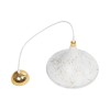 GloboStar® MARBLE 203-0098 Μοντέρνο Κρεμαστό Φωτιστικό Καμπάνα Μονόφωτο 1 x E27 IP20 Λεύκο & Χρυσό Πλαστικό - Μ30 x Π30 x Υ20cm