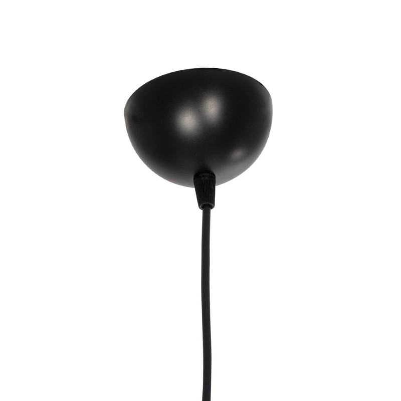 GloboStar® ZYKLUS 203-0100 Μοντέρνο Κρεμαστό Φωτιστικό Καπέλο Μονόφωτο 1 x E27 IP20 Μαύρο Ύφασμα με Χρυσό Μέταλλο - Μ36 x Π36 x Υ25cm