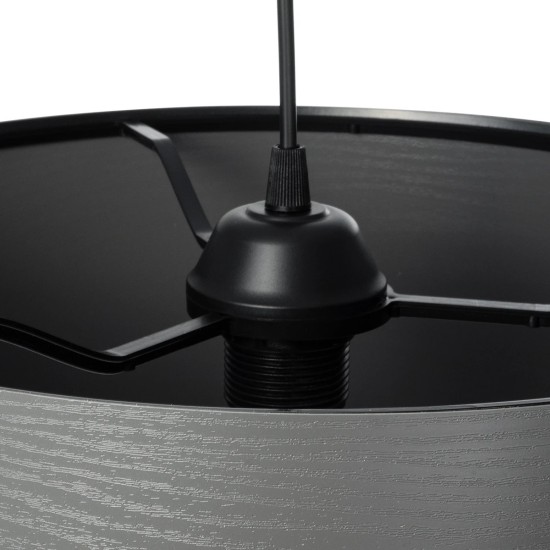 GloboStar® ZYKLUS 203-0102 Μοντέρνο Κρεμαστό Φωτιστικό Καπέλο Μονόφωτο 1 x E27 IP20 Γκρί & Καρυδί Ξύλο - Μ36 x Π36 x Υ25cm GloboStar® ZYKLUS 203-0102 Μοντέρνο Κρεμαστό Φωτιστικό Καπέλο Μονόφωτο 1 x E27 IP20 Γκρί & Καρυδί Ξύλο - Μ36 x Π36 x Υ25cm