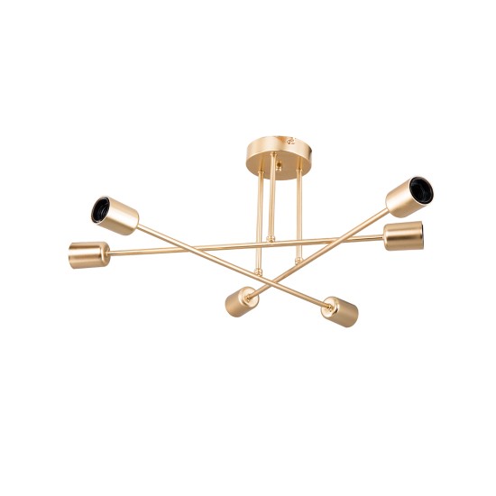 GloboStar® SPIDI 203-0114 Μοντέρνο Φωτιστικό Οροφής Πλέγμα Πολύφωτο 6 x E27 IP20 Ροζ Χρυσό Μέταλλο - Μ61 x Π61 x Υ37cm GloboStar® SPIDI 203-0114 Μοντέρνο Φωτιστικό Οροφής Πλέγμα Πολύφωτο 6 x E27 IP20 Ροζ Χρυσό Μέταλλο - Μ61 x Π61 x Υ37cm