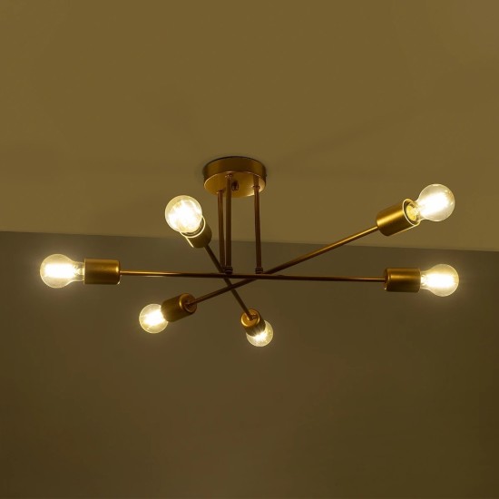 GloboStar® SPIDI 203-0114 Μοντέρνο Φωτιστικό Οροφής Πλέγμα Πολύφωτο 6 x E27 IP20 Ροζ Χρυσό Μέταλλο - Μ61 x Π61 x Υ37cm GloboStar® SPIDI 203-0114 Μοντέρνο Φωτιστικό Οροφής Πλέγμα Πολύφωτο 6 x E27 IP20 Ροζ Χρυσό Μέταλλο - Μ61 x Π61 x Υ37cm