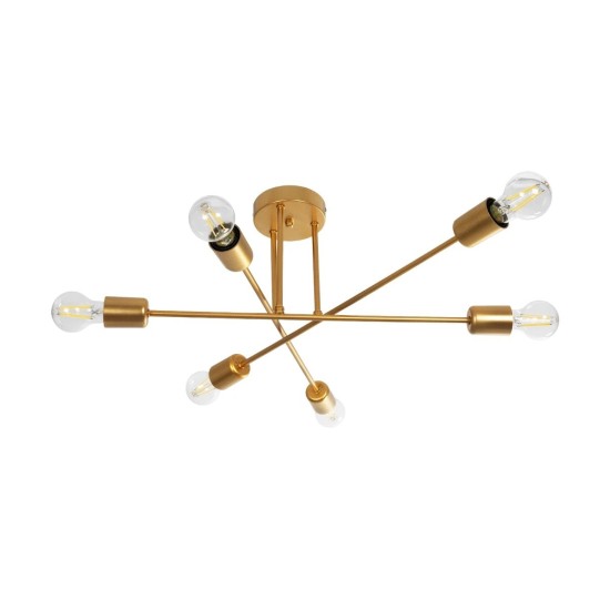 GloboStar® SPIDI 203-0114 Μοντέρνο Φωτιστικό Οροφής Πλέγμα Πολύφωτο 6 x E27 IP20 Ροζ Χρυσό Μέταλλο - Μ61 x Π61 x Υ37cm GloboStar® SPIDI 203-0114 Μοντέρνο Φωτιστικό Οροφής Πλέγμα Πολύφωτο 6 x E27 IP20 Ροζ Χρυσό Μέταλλο - Μ61 x Π61 x Υ37cm