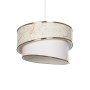 GLOBOSTAR® SONIA 203-0117 Μοντέρνο Κρεμαστό Φωτιστικό Οροφής με Ντουί 1 x E27 AC 220-240V IP20 - Λευκό & Χρυσό - Μ30 x Π30 x Υ24cm
