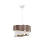 GLOBOSTAR® SONIA 203-0119 Μοντέρνο Κρεμαστό Φωτιστικό Οροφής με Ντουί 1 x E27 AC 220-240V IP20 - Καφέ & Λευκό - Μ30 x Π30 x Υ24cm