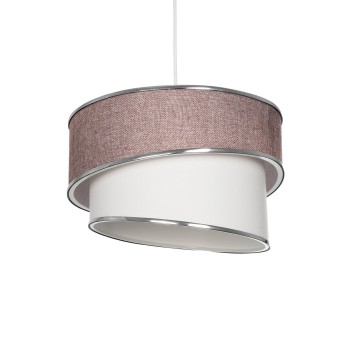 GLOBOSTAR® SONIA 203-0122 Μοντέρνο Κρεμαστό Φωτιστικό Οροφής με Ντουί 1 x E27 AC 220-240V IP20 - Ροζ & Λευκό - Μ30 x Π30 x Υ24cm