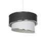 GLOBOSTAR® SONIA 203-0123 Μοντέρνο Κρεμαστό Φωτιστικό Οροφής με Ντουί 1 x E27 AC 220-240V IP20 - Γκρι & Λευκό - Μ30 x Π30 x Υ24cm