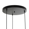 GloboStar® RADE 203-0127 Vintage Κρεμαστό Φωτιστικό Καμπάνα Τρίφωτο 3 x E27 IP20 Μαύρο Πλαστικό - Μ40 x Π40 x Υ80cm
