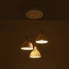 GloboStar® RADE 203-0128 Vintage Κρεμαστό Φωτιστικό Καμπάνα Τρίφωτο 3 x E27 IP20 Λευκό Πλαστικό - Μ40 x Π40 x Υ80cm