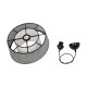 GloboStar® ALINA 203-0130 Μοντέρνο Κρεμαστό Φωτιστικό Καπέλο Μονόφωτο 1 x E27 IP20 Γκρι & Λευκό Ύφασμα - Μ30 x Π30 x Υ93cm GloboStar® ALINA 203-0130 Μοντέρνο Κρεμαστό Φωτιστικό Καπέλο Μονόφωτο 1 x E27 IP20 Γκρι & Λευκό Ύφασμα - Μ30 x Π30 x Υ93cm