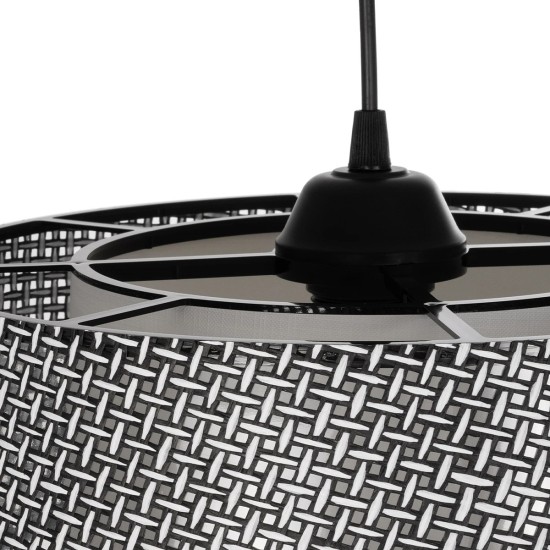 GloboStar® ALINA 203-0130 Μοντέρνο Κρεμαστό Φωτιστικό Καπέλο Μονόφωτο 1 x E27 IP20 Γκρι & Λευκό Ύφασμα - Μ30 x Π30 x Υ93cm GloboStar® ALINA 203-0130 Μοντέρνο Κρεμαστό Φωτιστικό Καπέλο Μονόφωτο 1 x E27 IP20 Γκρι & Λευκό Ύφασμα - Μ30 x Π30 x Υ93cm