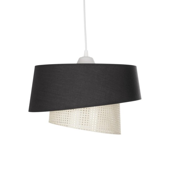 GloboStar® ALINA 203-0131 Μοντέρνο Κρεμαστό Φωτιστικό Καπέλο Μονόφωτο 1 x E27 IP20 Μαύρο & Λευκό Ύφασμα - Μ30 x Π30 x Υ93cm GloboStar® ALINA 203-0131 Μοντέρνο Κρεμαστό Φωτιστικό Καπέλο Μονόφωτο 1 x E27 IP20 Μαύρο & Λευκό Ύφασμα - Μ30 x Π30 x Υ93cm