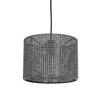 GLOBOSTAR® CLAIRIE 203-0133 Μοντέρνο Κρεμαστό Φωτιστικό Οροφής με Ντουί 1 x E27 AC 220-240V IP20 - Μαύρο & Λευκό - Μ22 x Π22 x Υ18cm