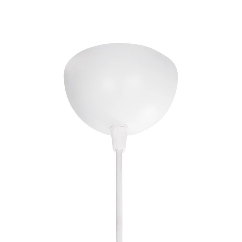 GloboStar® SISSIE 203-0139 Μοντέρνο Κρεμαστό Φωτιστικό Καπέλο Μονόφωτο 1 x E27 IP20 Μαύρο & Λευκό Ύφασμα - Μ30 x Π30 x Υ93cm