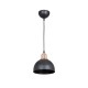 GLOBOSTAR® ΗUT 203-0145 Μοντέρνο Κρεμαστό Φωτιστικό Οροφής με Ντουί 1 x E27 AC 220-240V IP20 - Μάυρο & Χάλκινο - Μ18 x Π18 x Υ18cm GloboStar® ΗUT 203-0145 Μοντέρνο Κρεμαστό Φωτιστικό Καμπάνα Μονόφωτο 1 x E27 IP20 Μάυρο με Χρυσό Πλαστικό - Μ17.5 x Π17.5 x Υ80cm