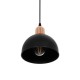 GLOBOSTAR® ΗUT 203-0145 Μοντέρνο Κρεμαστό Φωτιστικό Οροφής με Ντουί 1 x E27 AC 220-240V IP20 - Μάυρο & Χάλκινο - Μ18 x Π18 x Υ18cm GloboStar® ΗUT 203-0145 Μοντέρνο Κρεμαστό Φωτιστικό Καμπάνα Μονόφωτο 1 x E27 IP20 Μάυρο με Χρυσό Πλαστικό - Μ17.5 x Π17.5 x Υ80cm