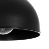 GloboStar® ΗUT 203-0145 Μοντέρνο Κρεμαστό Φωτιστικό Καμπάνα Μονόφωτο 1 x E27 IP20 Μάυρο με Χρυσό Πλαστικό - Μ17.5 x Π17.5 x Υ80cm