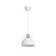 GLOBOSTAR® ΗUT 203-0147 Μοντέρνο Κρεμαστό Φωτιστικό Οροφής με Ντουί 1 x E27 AC 220-240V IP20 - Λευκό & Χρυσό - Μ18 x Π18 x Υ18cm GloboStar® ΗUT 203-0147 Μοντέρνο Κρεμαστό Φωτιστικό Καμπάνα Μονόφωτο 1 x E27 IP20 Λευκό με Χρυσό Πλαστικό - Μ17.5 x Π17.5 x Υ80cm