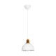 GLOBOSTAR® ΗUT 203-0147 Μοντέρνο Κρεμαστό Φωτιστικό Οροφής με Ντουί 1 x E27 AC 220-240V IP20 - Λευκό & Χρυσό - Μ18 x Π18 x Υ18cm GloboStar® ΗUT 203-0147 Μοντέρνο Κρεμαστό Φωτιστικό Καμπάνα Μονόφωτο 1 x E27 IP20 Λευκό με Χρυσό Πλαστικό - Μ17.5 x Π17.5 x Υ80cm