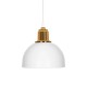 GLOBOSTAR® ΗUT 203-0147 Μοντέρνο Κρεμαστό Φωτιστικό Οροφής με Ντουί 1 x E27 AC 220-240V IP20 - Λευκό & Χρυσό - Μ18 x Π18 x Υ18cm GloboStar® ΗUT 203-0147 Μοντέρνο Κρεμαστό Φωτιστικό Καμπάνα Μονόφωτο 1 x E27 IP20 Λευκό με Χρυσό Πλαστικό - Μ17.5 x Π17.5 x Υ80cm