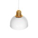 GLOBOSTAR® ΗUT 203-0147 Μοντέρνο Κρεμαστό Φωτιστικό Οροφής με Ντουί 1 x E27 AC 220-240V IP20 - Λευκό & Χρυσό - Μ18 x Π18 x Υ18cm GloboStar® ΗUT 203-0147 Μοντέρνο Κρεμαστό Φωτιστικό Καμπάνα Μονόφωτο 1 x E27 IP20 Λευκό με Χρυσό Πλαστικό - Μ17.5 x Π17.5 x Υ80cm