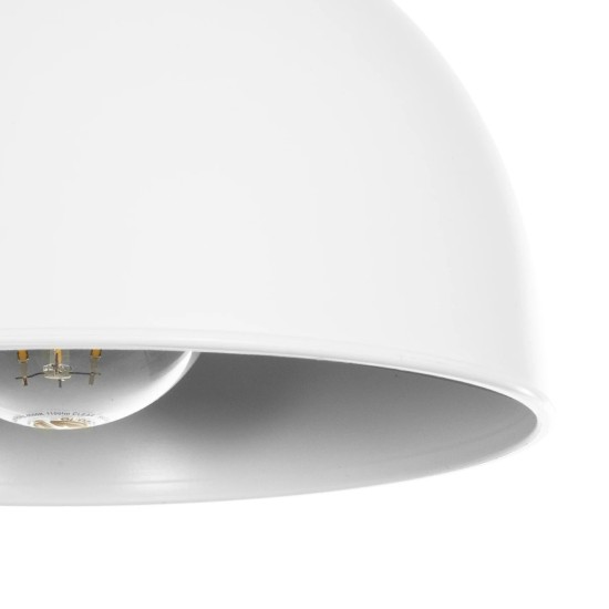 GLOBOSTAR® ΗUT 203-0147 Μοντέρνο Κρεμαστό Φωτιστικό Οροφής με Ντουί 1 x E27 AC 220-240V IP20 - Λευκό & Χρυσό - Μ18 x Π18 x Υ18cm GloboStar® ΗUT 203-0147 Μοντέρνο Κρεμαστό Φωτιστικό Καμπάνα Μονόφωτο 1 x E27 IP20 Λευκό με Χρυσό Πλαστικό - Μ17.5 x Π17.5 x Υ80cm
