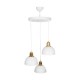 GloboStar® ΗUT 203-0148 Vintage Κρεμαστό Φωτιστικό Καμπάνα Τρίφωτο 3 x E27 IP20 Λευκό με Χρυσό Πλαστικό - Μ40 x Π40 x Υ76cm GloboStar® ΗUT 203-0148 Vintage Κρεμαστό Φωτιστικό Καμπάνα Τρίφωτο 3 x E27 IP20 Λευκό με Χρυσό Πλαστικό - Μ40 x Π40 x Υ76cm