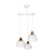GloboStar® ΗUT 203-0148 Vintage Κρεμαστό Φωτιστικό Καμπάνα Τρίφωτο 3 x E27 IP20 Λευκό με Χρυσό Πλαστικό - Μ40 x Π40 x Υ76cm GloboStar® ΗUT 203-0148 Vintage Κρεμαστό Φωτιστικό Καμπάνα Τρίφωτο 3 x E27 IP20 Λευκό με Χρυσό Πλαστικό - Μ40 x Π40 x Υ76cm
