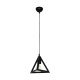GLOBOSTAR® TRIANGLE 203-0159 Μοντέρνο Κρεμαστό Φωτιστικό Οροφής με Ντουί 1 x E27 AC 220-240V IP20 - Μάυρο - Μ24 x Π24 x Υ22cm GloboStar® TRIANGLE 203-0159 Μοντέρνο Κρεμαστό Φωτιστικό Καμπάνα Μονόφωτο 1 x E27 IP20 Μάυρο Πλαστικό - Μ24 x Π24 x Υ86cm