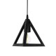 GLOBOSTAR® TRIANGLE 203-0159 Μοντέρνο Κρεμαστό Φωτιστικό Οροφής με Ντουί 1 x E27 AC 220-240V IP20 - Μάυρο - Μ24 x Π24 x Υ22cm GloboStar® TRIANGLE 203-0159 Μοντέρνο Κρεμαστό Φωτιστικό Καμπάνα Μονόφωτο 1 x E27 IP20 Μάυρο Πλαστικό - Μ24 x Π24 x Υ86cm