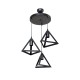 GloboStar® TRIANGLE 203-0160 Μοντέρνο Κρεμαστό Φωτιστικό Καμπάνα Τρίφωτο 3 x E27 IP20 Μαύρο Πλαστικό - Μ50 x Π50 x Υ80cm GloboStar® TRIANGLE 203-0160 Μοντέρνο Κρεμαστό Φωτιστικό Καμπάνα Τρίφωτο 3 x E27 IP20 Μαύρο Πλαστικό - Μ50 x Π50 x Υ80cm