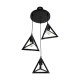GloboStar® TRIANGLE 203-0160 Μοντέρνο Κρεμαστό Φωτιστικό Καμπάνα Τρίφωτο 3 x E27 IP20 Μαύρο Πλαστικό - Μ50 x Π50 x Υ80cm GloboStar® TRIANGLE 203-0160 Μοντέρνο Κρεμαστό Φωτιστικό Καμπάνα Τρίφωτο 3 x E27 IP20 Μαύρο Πλαστικό - Μ50 x Π50 x Υ80cm