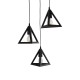 GloboStar® TRIANGLE 203-0160 Μοντέρνο Κρεμαστό Φωτιστικό Καμπάνα Τρίφωτο 3 x E27 IP20 Μαύρο Πλαστικό - Μ50 x Π50 x Υ80cm GloboStar® TRIANGLE 203-0160 Μοντέρνο Κρεμαστό Φωτιστικό Καμπάνα Τρίφωτο 3 x E27 IP20 Μαύρο Πλαστικό - Μ50 x Π50 x Υ80cm