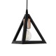 GLOBOSTAR® TRIANGLE 203-0161 Μοντέρνο Κρεμαστό Φωτιστικό Οροφής με Ντουί 1 x E27 AC 220-240V IP20 - Μάυρο & Χάλκινο - Μ24 x Π24 x Υ22cm GloboStar® TRIANGLE 203-0161 Μοντέρνο Κρεμαστό Φωτιστικό Καμπάνα Μονόφωτο 1 x E27 IP20 Μάυρο με Χρυσό Πλαστικό - Μ24 x Π24 x Υ86cm