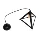 GLOBOSTAR® TRIANGLE 203-0161 Μοντέρνο Κρεμαστό Φωτιστικό Οροφής με Ντουί 1 x E27 AC 220-240V IP20 - Μάυρο & Χάλκινο - Μ24 x Π24 x Υ22cm GloboStar® TRIANGLE 203-0161 Μοντέρνο Κρεμαστό Φωτιστικό Καμπάνα Μονόφωτο 1 x E27 IP20 Μάυρο με Χρυσό Πλαστικό - Μ24 x Π24 x Υ86cm